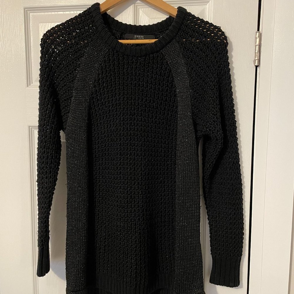 Guess - sweater- medium size - black/silver